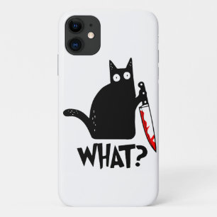 Murderous Cat With Knife Case-Mate iPhone Case