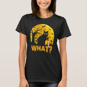 Murderous Cat with Knife Halloween Cat  Haunted Ki T-Shirt