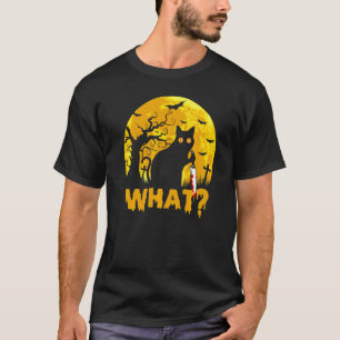 Murderous Cat with Knife Halloween Cat  Haunted Ki T-Shirt