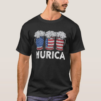 Murica American Flag USA Funny 4th Of July T-Shirt