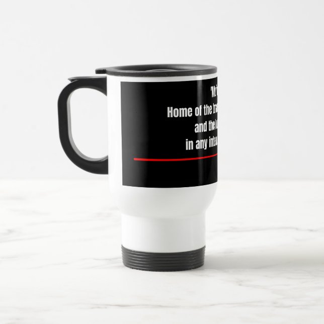 'Murica! Funny Patriotic Travel Mug (Left)