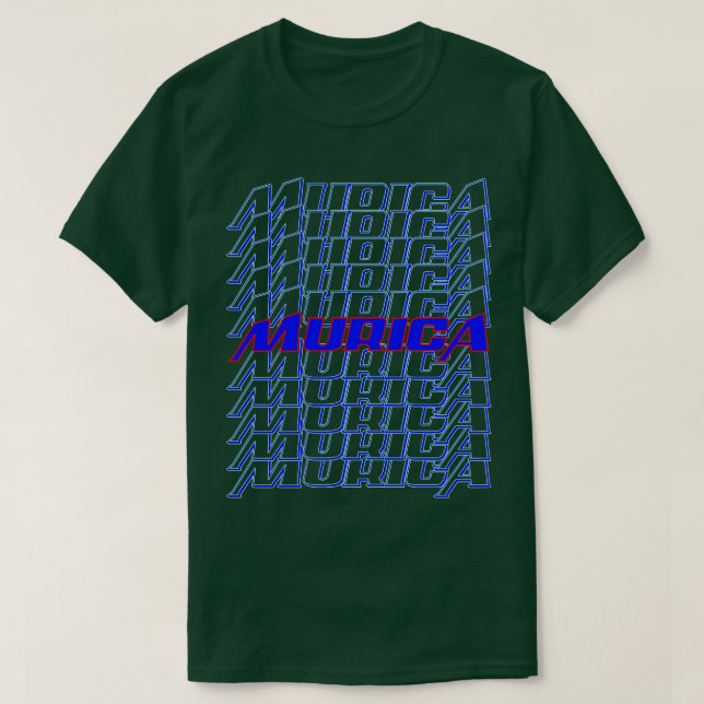 Murica Neon colour T-Shirt (Design Front)