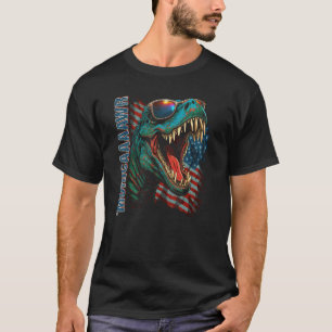 Murica Patriotic Dinosaur Rex 4th of July Boy 5 T-Shirt