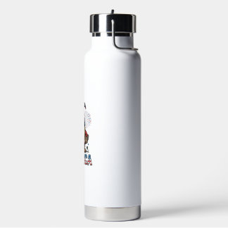 Murica Patriotic Gnome Beer Vintage Shirt Design_1 Water Bottle