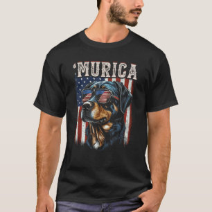 Murica Patriotic Rottweiler 4th of July Dog 12 T-Shirt