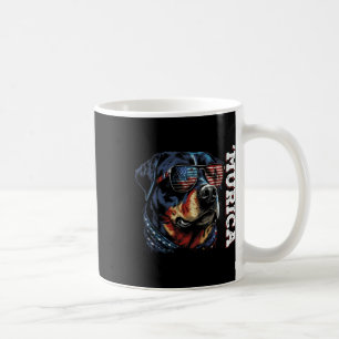 Murica Patriotic Rottweiler 4th Of July Dog Coffee Mug