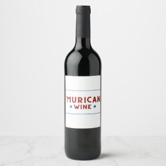 'Murican Wine (White) - July 4th Wine Label
