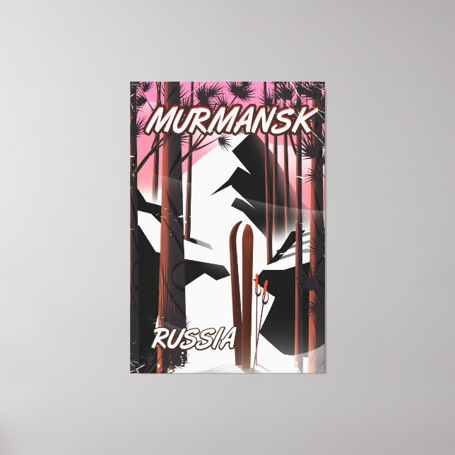 Murmansk Russian travel poster Canvas Print (Front)