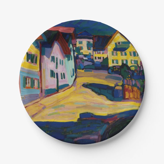 Murnau Burggrabenstrasse 1 - Wassily Kandinsky Paper Plate (Front)