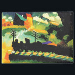 Murnau: View with Railway and Castle, Magnet<br><div class="desc">Wassily Kandinsky's famous painting,  Murnau: View with Railway and Castle,  1909.</div>