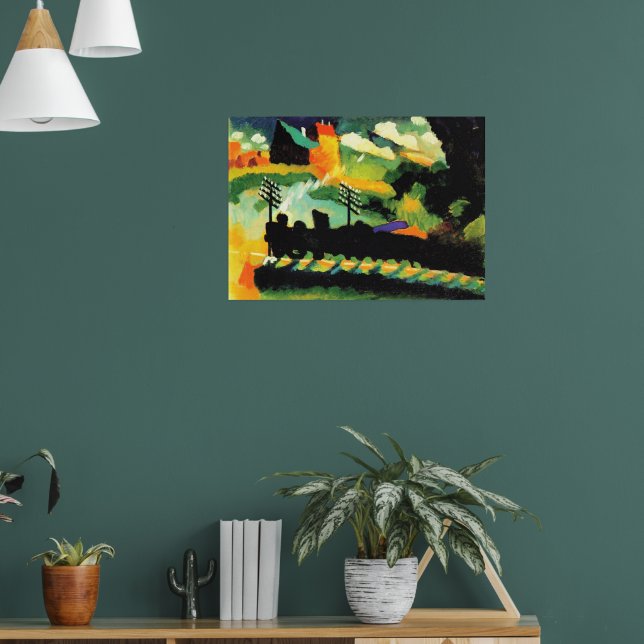 Murnau: View with Railway and Castle, Poster (Living Room 1)