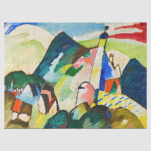 Murnau with Church II, Murnau mit Kirche, 1910 Tissue Paper