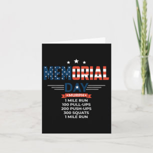Murph 2021 Memorial Day Workout Patriotic Wod Card