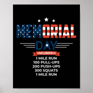 Murph 2021 Memorial Day Workout Patriotic Wod Poster