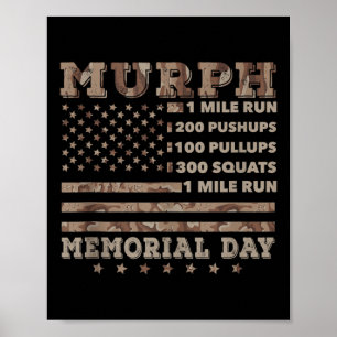 Murph 2021 Workout Challenge American Memorial Poster