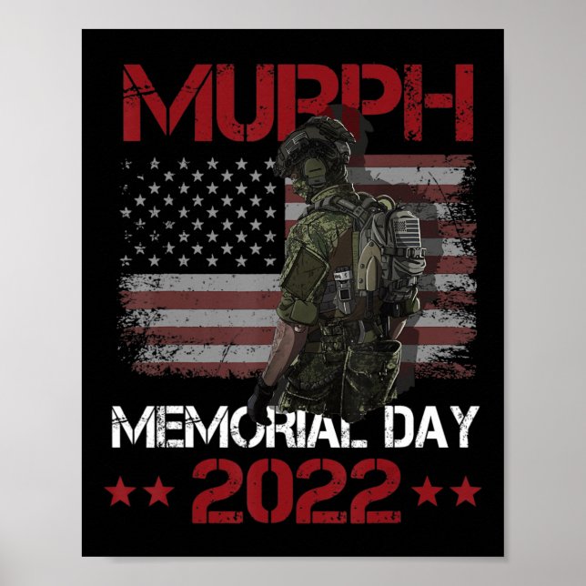 Murph 2022 Happy Memorial Day 4th Of July US Flag  Poster (Front)