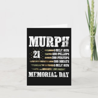 Murph 2023 memorial day workout patriotic hero wod card