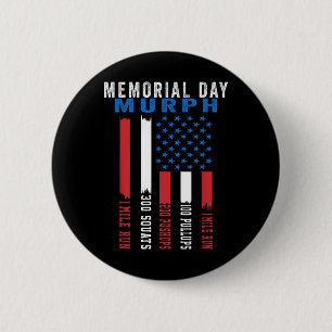 Murph Challenge American Memorial Day Workout Gym 6 Cm Round Badge
