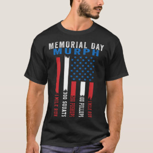 Murph Challenge American Memorial Day Workout Gym T-Shirt