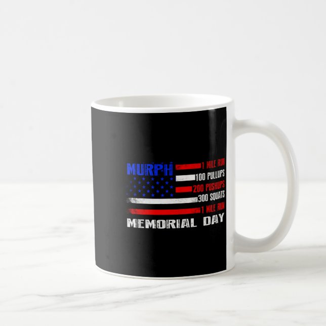Murph challenge memorial day workout wod american  coffee mug (Right)