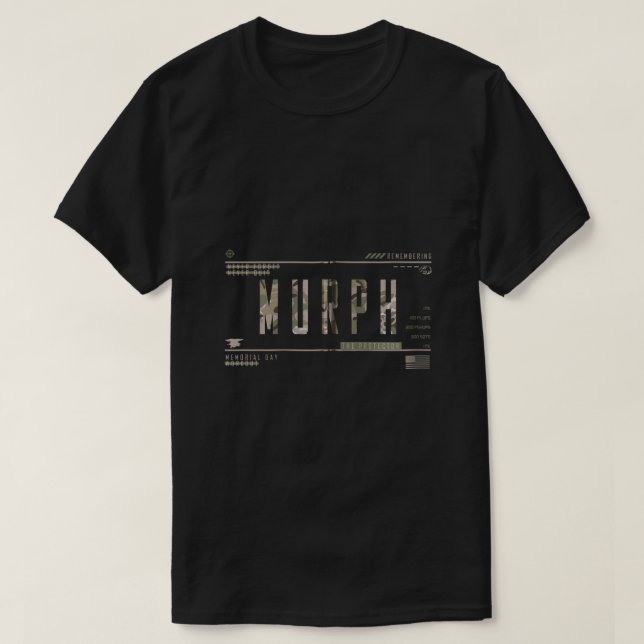 Murph Memorial Day Workout WOD badass military wor T-Shirt (Design Front)