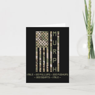 Murph memorial day workout wod cam multi camo flag card