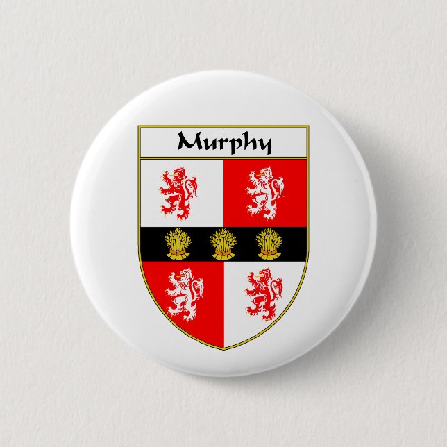 Murphy Coat of Arms/Family Crest 6 Cm Round Badge (Front)