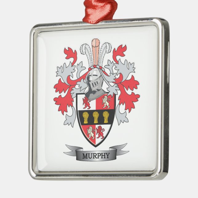 Murphy Coat of Arms Metal Tree Decoration (Left)