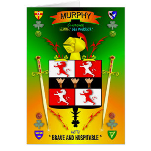MURPHY FAMILY COAT OF ARMS CREST AND SHIELD