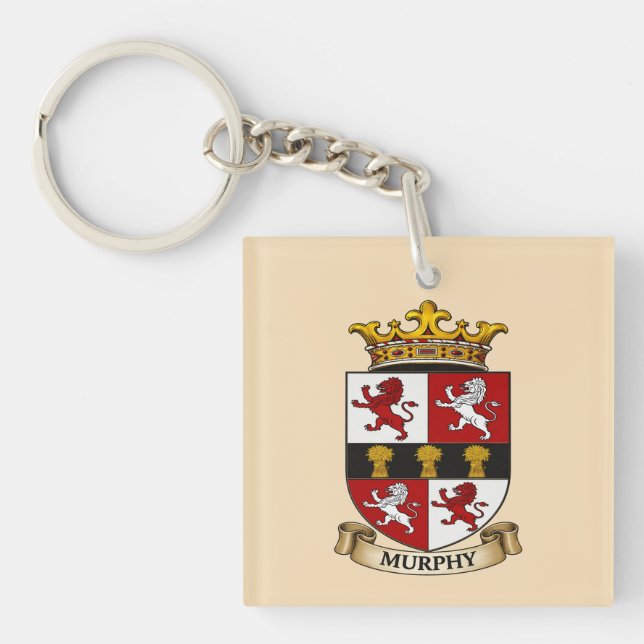 Murphy Family Coat of Arms Keychain (Front)