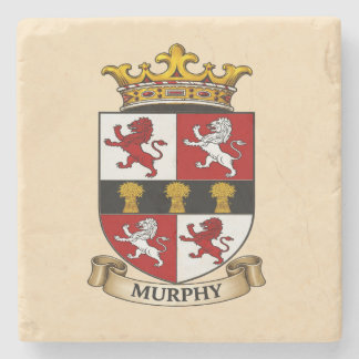 Murphy Family Coat of Arms Trivet Stone Coaster