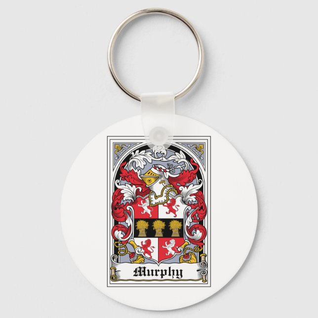 Murphy Family Crest Key Ring (Front)