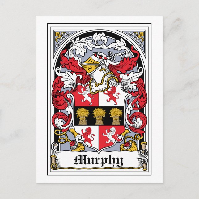 Murphy Family Crest Postcard (Front)