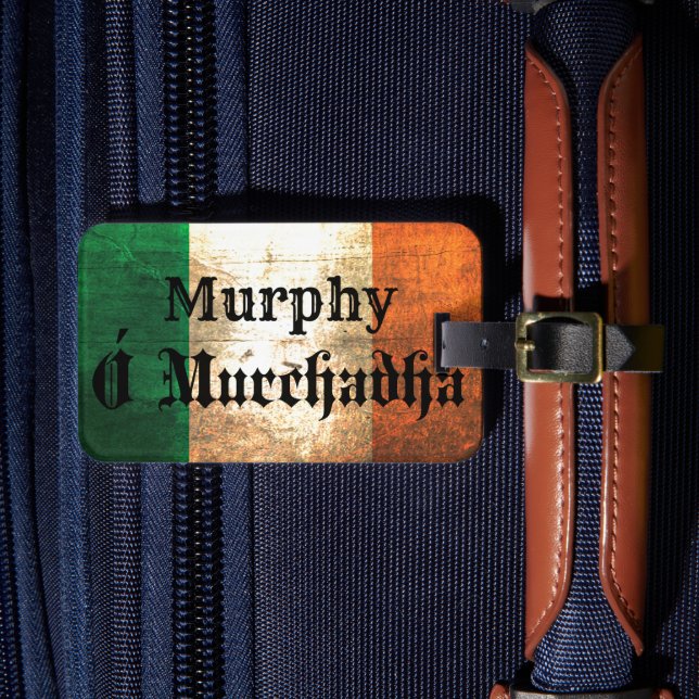 Murphy Irish Flag Luggage Tag (Front Insitu 4)