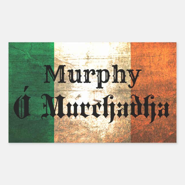 Murphy Irish Flag Rectangular Sticker (Front)