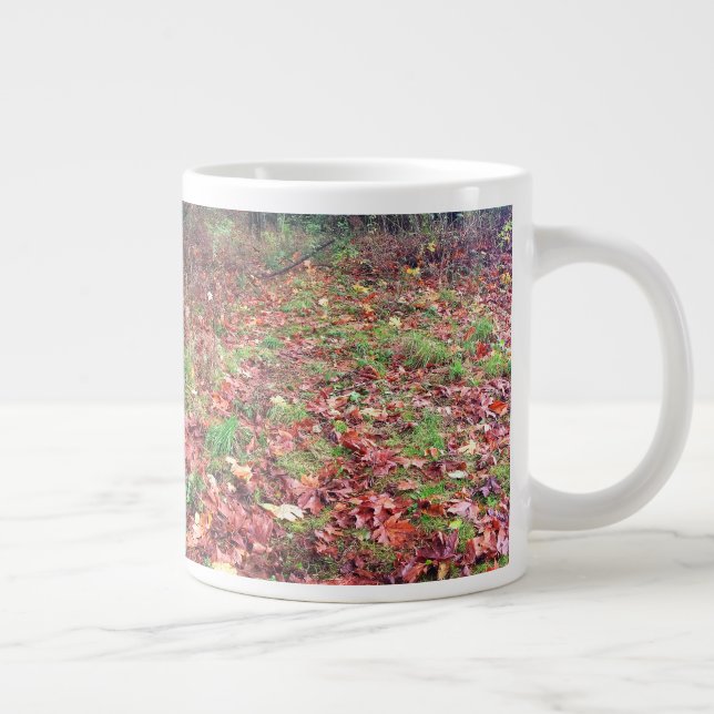 Murphy is a Fall Leaf dog lovers game Large Coffee Mug (Right)