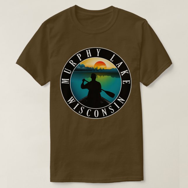 Murphy Lake Wisconsin Canoeing 2 T-Shirt (Design Front)