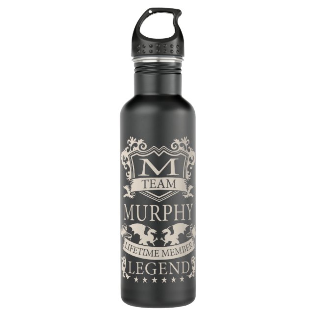 MURPHY Last Name, MURPHY family name crest 710 Ml Water Bottle (Front)