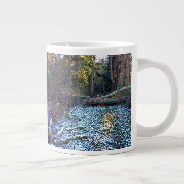 Murphy Light Snow dog lovers game Large Coffee Mug (Right)
