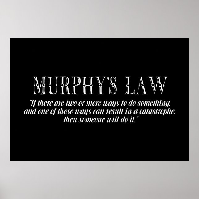 Murphy’s law poster (Front)