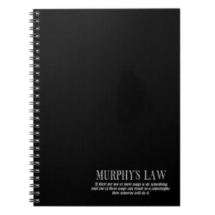 Murphy’s law spiral notebook