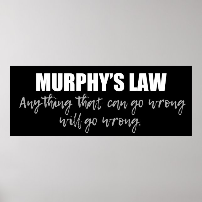 Murphy's Law Poster (Front)