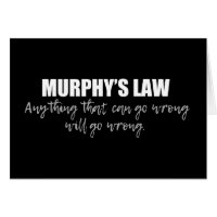 Murphy's Law Science Adage Card