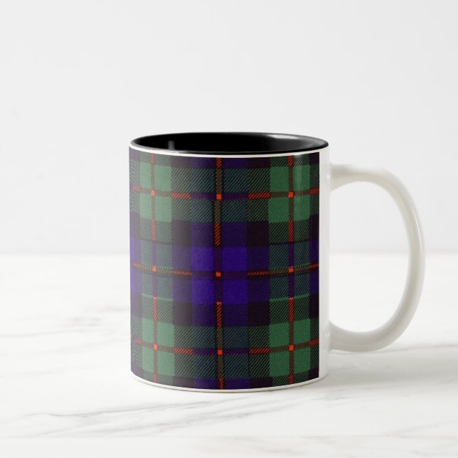 Murray clan tartan scottish plaid Two-Tone coffee mug (Right)