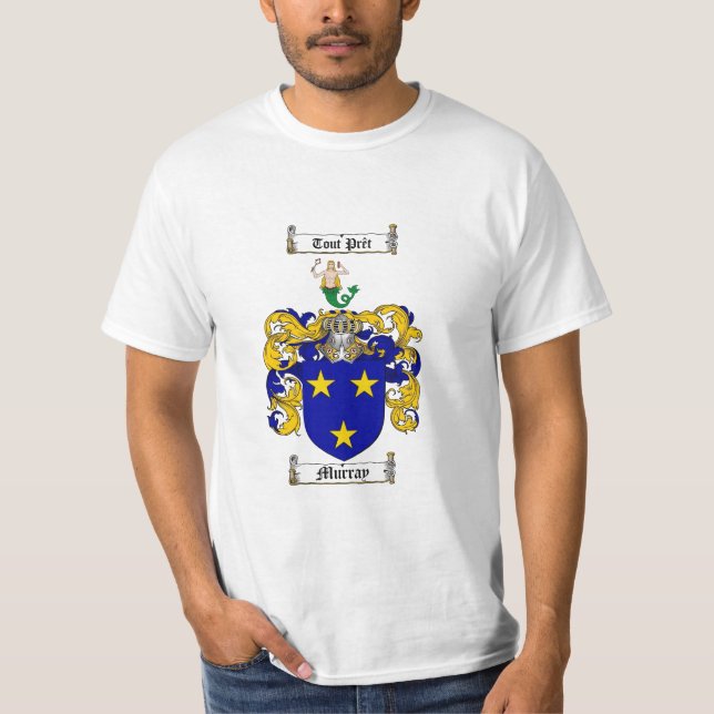 Murray Family Crest - Murray Coat of Arms T-Shirt (Front)