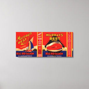 Murrays Best Brand Salmon Label- Alaska Canvas Print