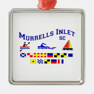 Murrells Inlet SC Signal Flags Metal Tree Decoration