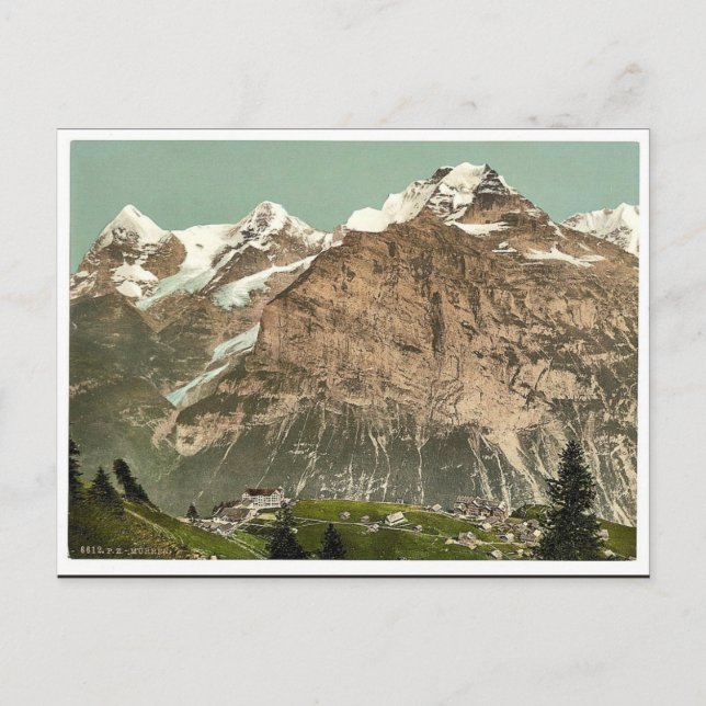 Murren, general view, Bernese Oberland, Switzerlan Postcard (Front)