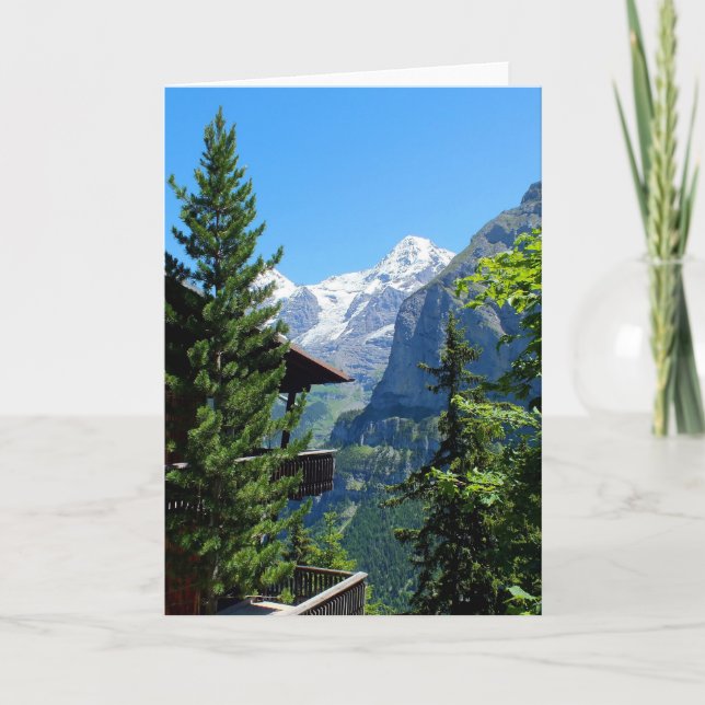 Murren in Switzerland Holiday Card (Front)