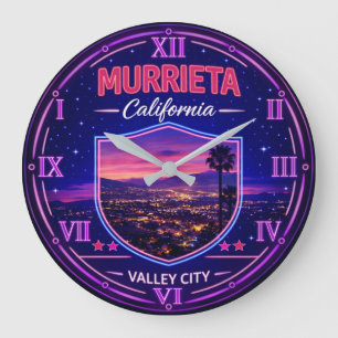 Murrieta California Valley Sunset Large Clock